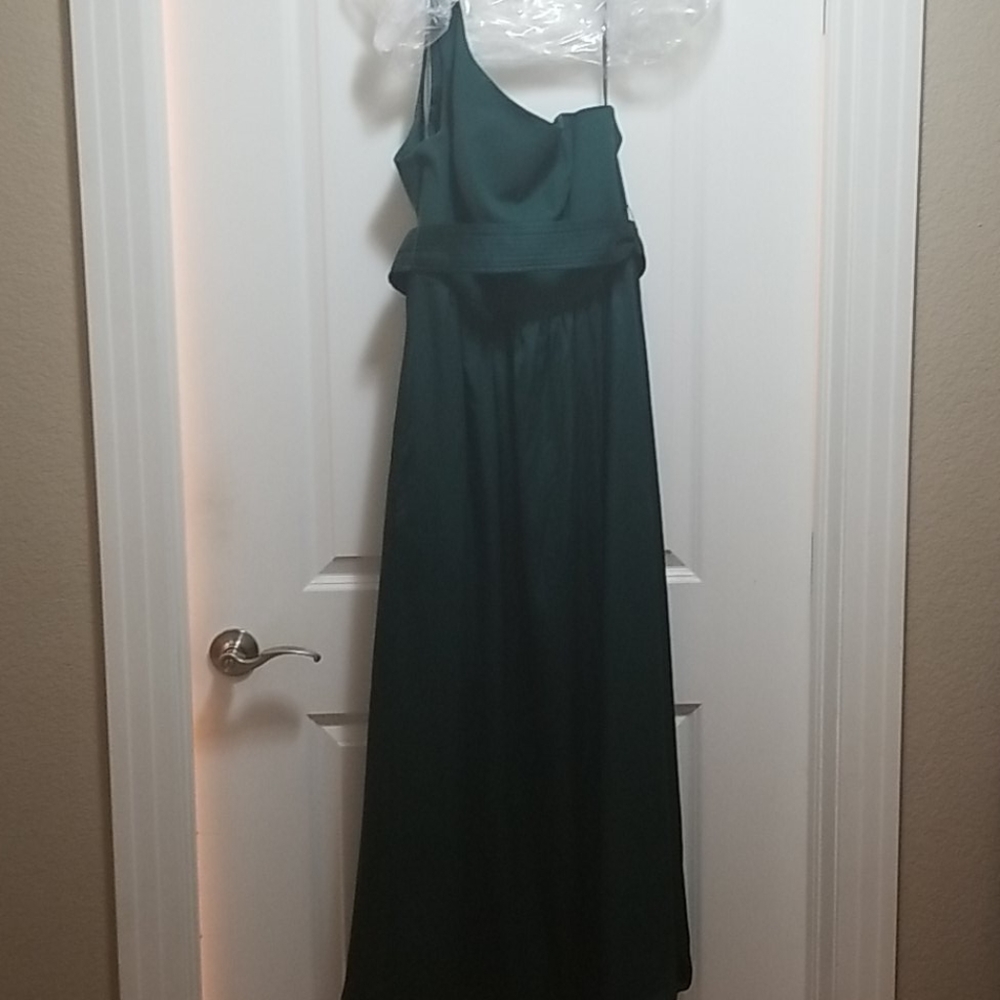 Forrest green bridesmaid dress